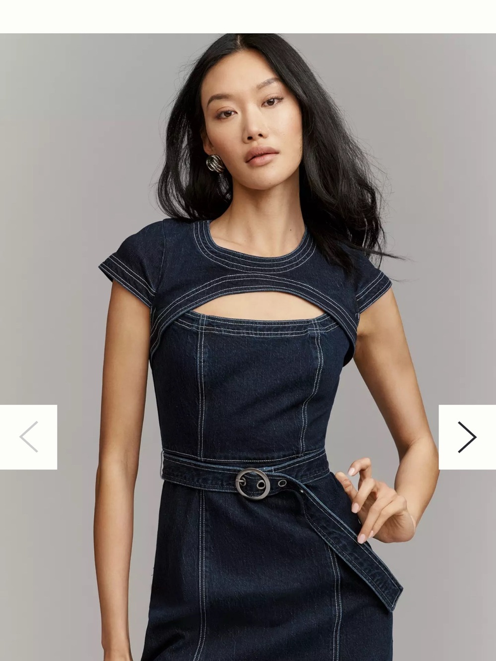 NWT Pilcro Anthropologie Denim Belted Cutout
Mini Dress